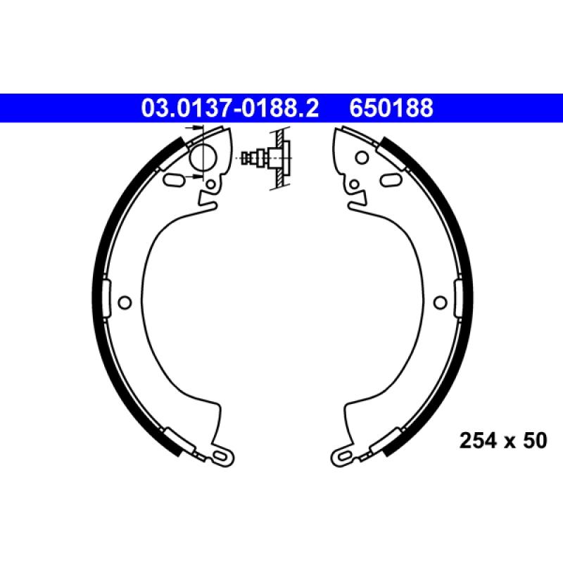 Jeu de mâchoires de frein ATE 03.0137-0188.2 - Visuel 1