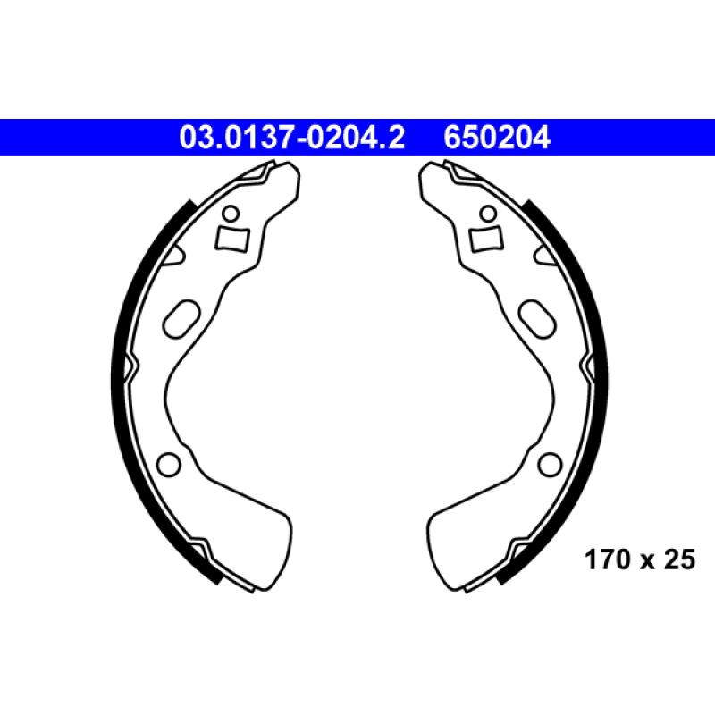 Jeu de mâchoires de frein ATE 03.0137-0204.2 - Visuel 1