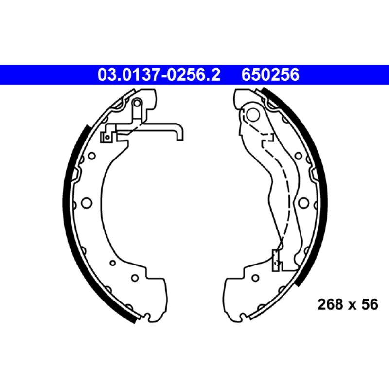 Jeu de mâchoires de frein ATE 03.0137-0256.2 - Visuel 1