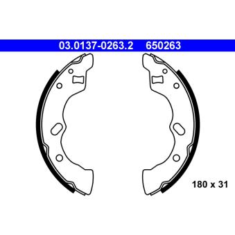 Jeu de mâchoires de frein ATE OEM DBY22638Z