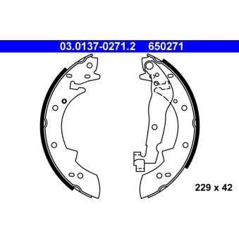 Jeu de mâchoires de frein ATE 03.0137-0271.2