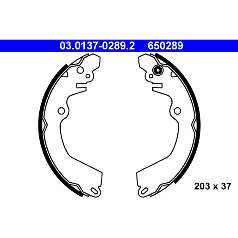 Jeu de mâchoires de frein ATE 03.0137-0289.2 - Visuel 1