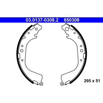 Jeu de mâchoires de frein ATE OEM 0449526061