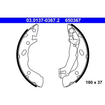 Jeu de mâchoires de frein ATE 03.0137-0367.2
