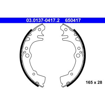 Jeu de mâchoires de frein ATE OEM 0449597207000