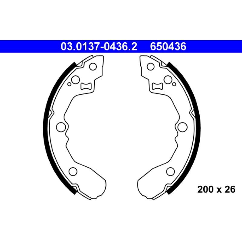 Jeu de mâchoires de frein ATE 03.0137-0436.2 - Visuel 1
