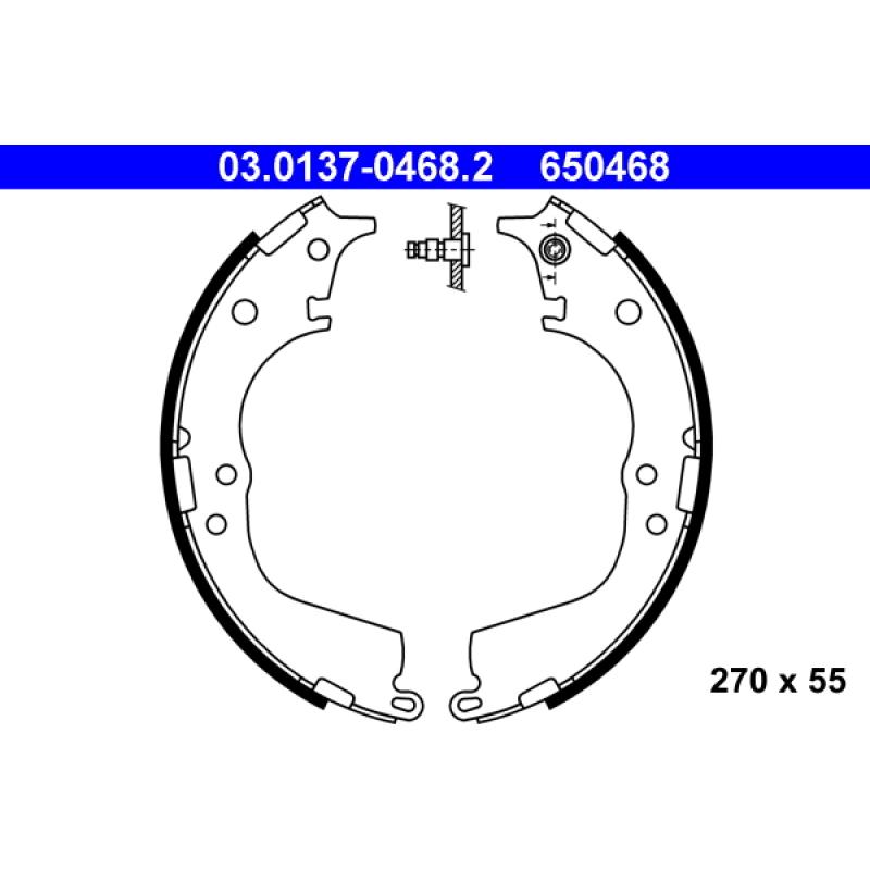 Jeu de mâchoires de frein ATE 03.0137-0468.2 - Visuel 1