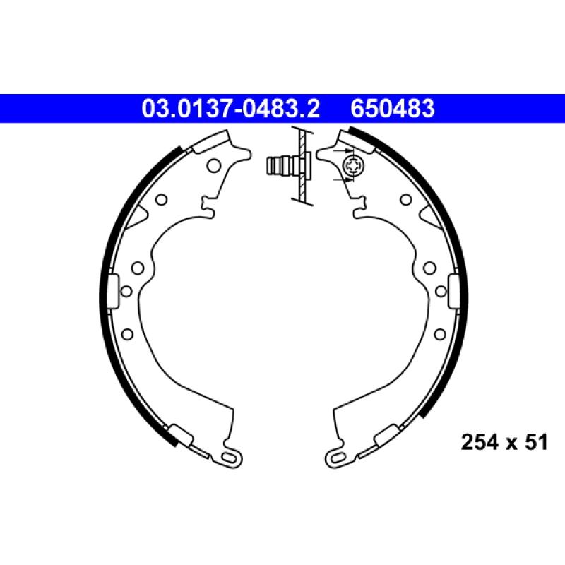 Jeu de mâchoires de frein ATE 03.0137-0483.2 - Visuel 1
