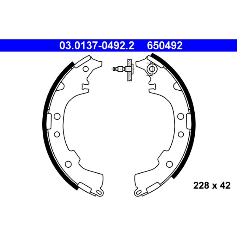 Jeu de mâchoires de frein ATE 03.0137-0492.2 - Visuel 1