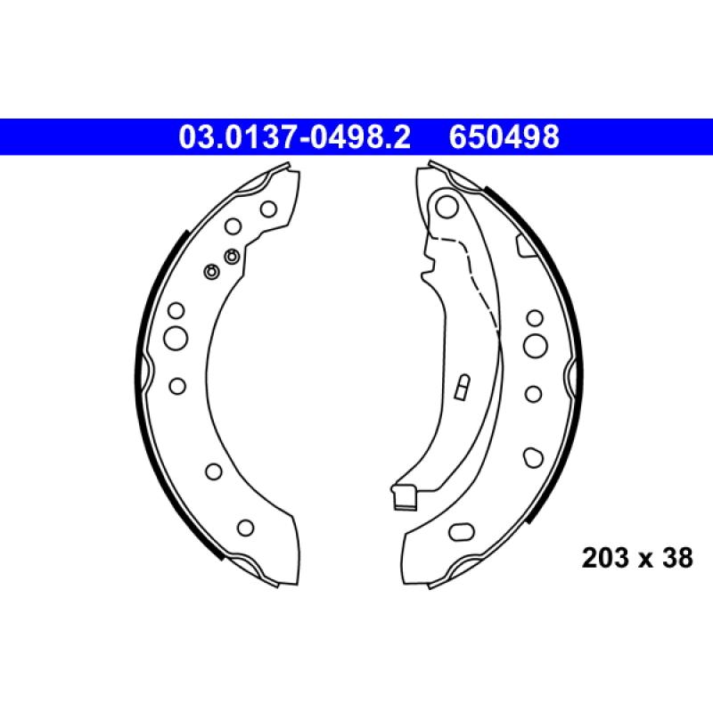 Jeu de mâchoires de frein ATE 03.0137-0498.2 - Visuel 1