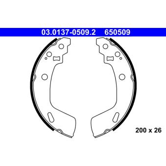Jeu de mâchoires de frein ATE 03.0137-0509.2