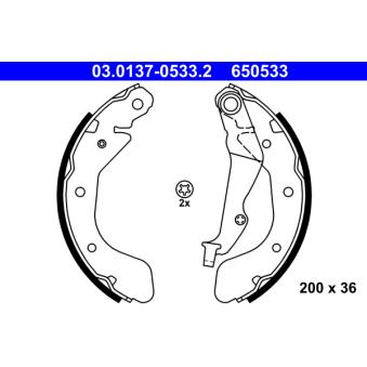 Jeu de mâchoires de frein ATE OEM 95375903