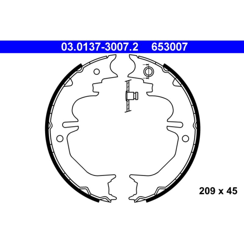 Jeu de mâchoires de frein, frein de stationnement ATE 03.0137-3007.2 - Visuel 1