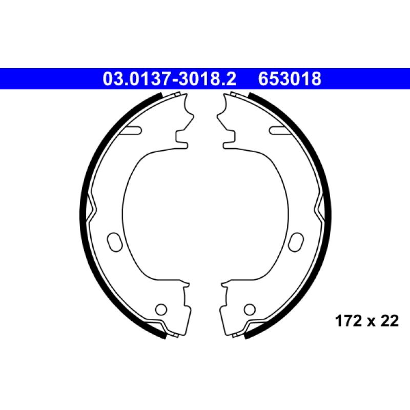 Jeu de mâchoires de frein, frein de stationnement ATE 03.0137-3018.2 - Visuel 1
