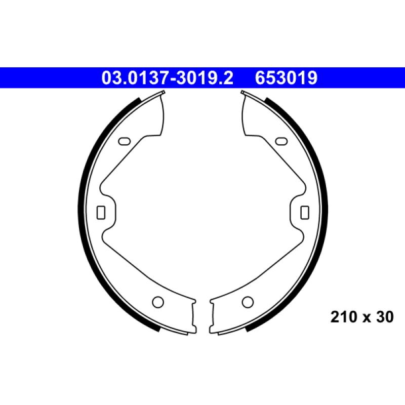 Jeu de mâchoires de frein, frein de stationnement ATE 03.0137-3019.2 - Visuel 1