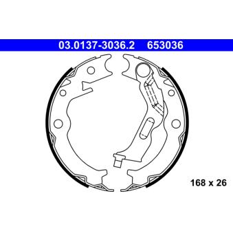 Jeu de mâchoires de frein, frein de stationnement ATE OEM 96496764