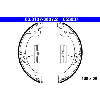 Jeu de mâchoires de frein, frein de stationnement ATE OEM 5019802AA