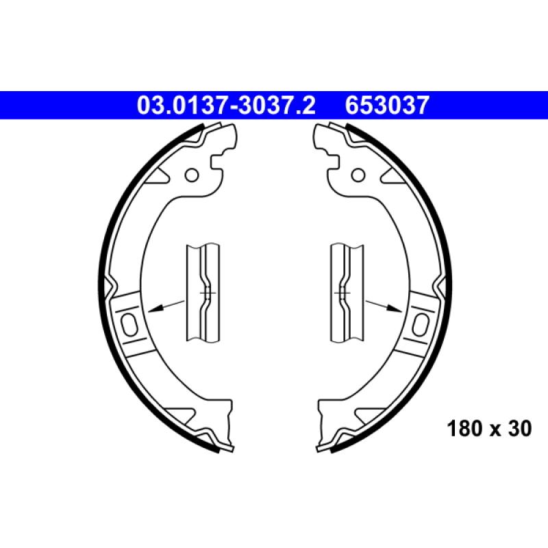Jeu de mâchoires de frein, frein de stationnement ATE 03.0137-3037.2 - Visuel 1