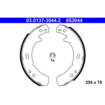 Jeu de mâchoires de frein, frein de stationnement ATE OEM ICW500010