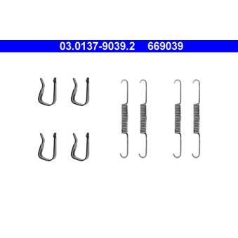 Kit d'accessoires, mâchoire de frein ATE [03.0137-9039.2]
