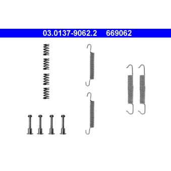 Kit d'accessoires, mâchoires de frein de stationnement ATE [03.0137-9062.2]