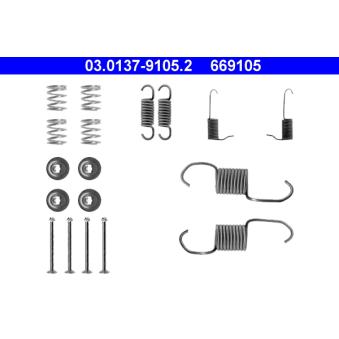 Kit d'accessoires, mâchoire de frein ATE [03.0137-9105.2]