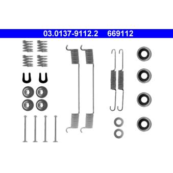 Kit d'accessoires, mâchoire de frein ATE 03.0137-9112.2 Kit d'accessoires, mâchoire de frein ATE 03.0137-9112.2
