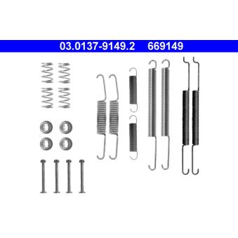 Kit d'accessoires, mâchoire de frein ATE 03.0137-9149.2 pour NISSAN LAUREL 1.6 - 105cv Kit d'accessoires, mâchoire de frein ATE 03.0137-9149.2 pour NISSAN LAUREL 1.6 - 105cv