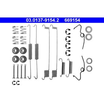 Kit d'accessoires, mâchoire de frein ATE [03.0137-9154.2]