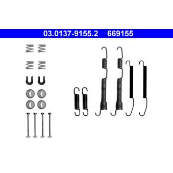 Kit d'accessoires, mâchoire de frein ATE 03.0137-9155.2