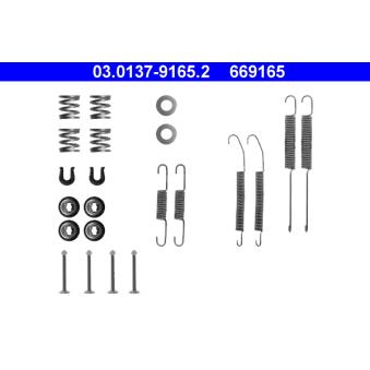Kit d'accessoires, mâchoire de frein ATE 03.0137-9165.2