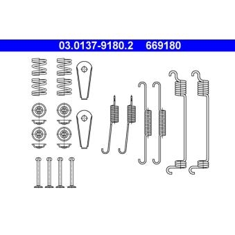 Kit d'accessoires, mâchoire de frein ATE [03.0137-9180.2]
