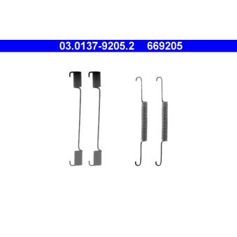 Kit d'accessoires, mâchoire de frein ATE 03.0137-9205.2 Kit d'accessoires, mâchoire de frein ATE 03.0137-9205.2