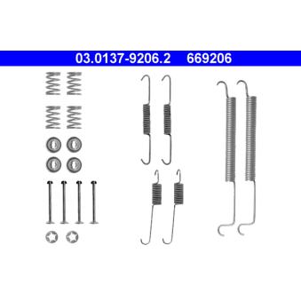 Kit d'accessoires, mâchoire de frein ATE [03.0137-9206.2]
