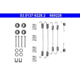 Kit d'accessoires, mâchoire de frein ATE 03.0137-9228.2 pour MERCEDES-BENZ CITAN 111 CDI - 110cv