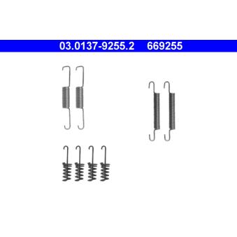 Kit d'accessoires, mâchoires de frein de stationnement ATE 03.0137-9255.2 pour VOLKSWAGEN LT 2.8 TDI - 130cv