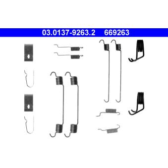 Kit d'accessoires, mâchoire de frein ATE [03.0137-9263.2]