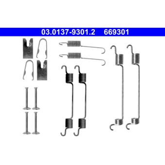 Kit d'accessoires, mâchoire de frein ATE 03.0137-9301.2
