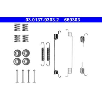 Kit d'accessoires, mâchoire de frein ATE OEM 1554695