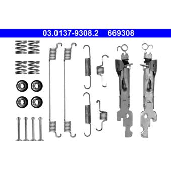 Kit d'accessoires, mâchoire de frein ATE 03.0137-9308.2 pour SMART ROADSTER 0.7 - 61cv