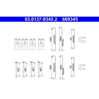 Kit d'accessoires, mâchoire de frein ATE OEM 049420K130