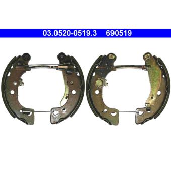 Kit de freins arrière (prémontés) ATE 03.0520-0519.3