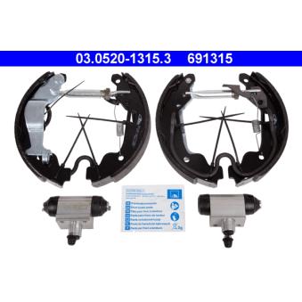 Kit de freins arrière (prémontés) ATE [03.0520-1315.3]