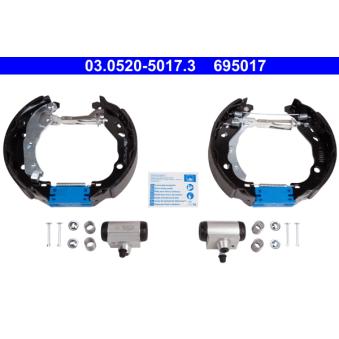Kit de freins arrière (prémontés) ATE 03.0520-5017.3