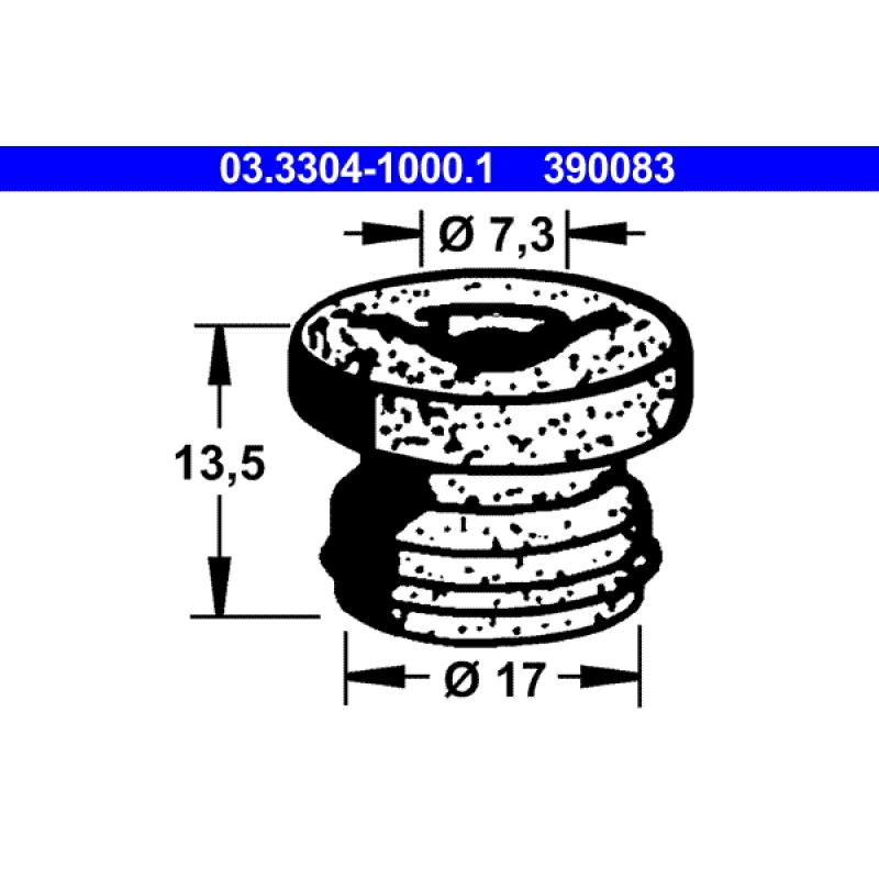 Bouchon, filtre déshydratant du liquide de frein ATE 03.3304-1000.1 - Visuel 1