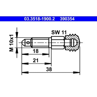 Soupape/vis de purge d'air ATE OEM 357615273