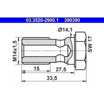 Vis creuse ATE [03.3520-2900.1]