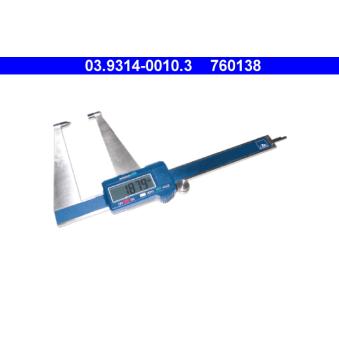 Pied à coulisse, épaisseur du disque de frein ATE 03.9314-0010.3