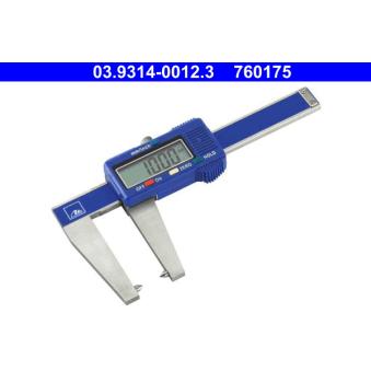Pied à coulisse, épaisseur du disque de frein ATE 03.9314-0012.3