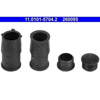 Jeu de douilles de guidage, étrier de frein ATE 11.0101-5704.2 pour FORD KA 1.5 DCI - 110cv
